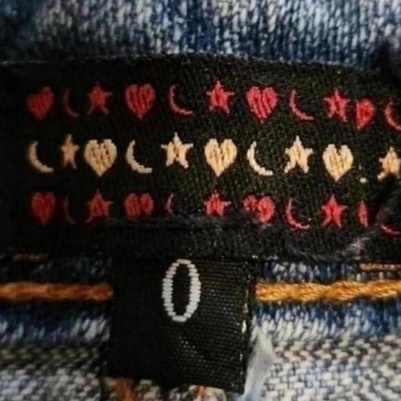 Vintage Y2k early 2000s light wash denim pleated mini skirt - Picture 4 of 4